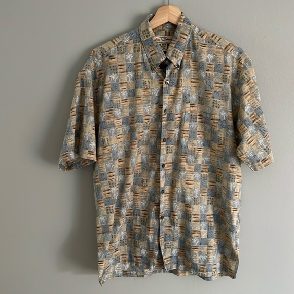 TORI RICHARD VINTAGE MEN’S HAWAIIAN BUTTON DOWN SHIRT SIZE SMALL COTTON - Picture 1 of 9